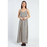 Spooq the label gestreepte maxi jurk - zwart