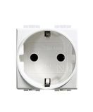 Elektrische Luna Elektrische mechanismen – C4141 TTL dubbele voet met 16 A verliesvoorziening – maan wit