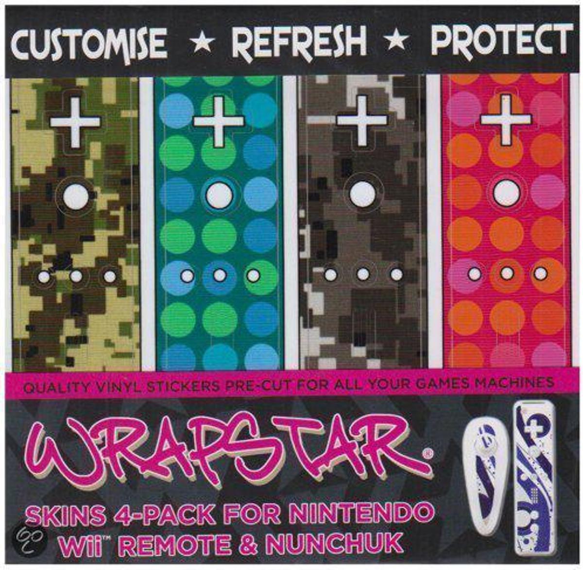 Wrapstar Skin Wii-mote & Chuk Camo Dots Wii Accessoires