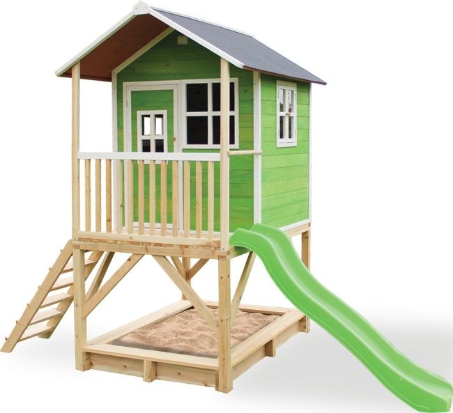 Exit Loft 500 Houten Speelhuis - Groen - 3-10 Jaar