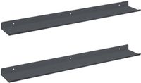 vidaXL Zwevende plank 2 st Antraciet 60 x 8,5 x 2,5 cm Staal