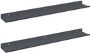 vidaXL Zwevende plank 2 st Antraciet 60 x 8,5 x 2,5 cm Staal
