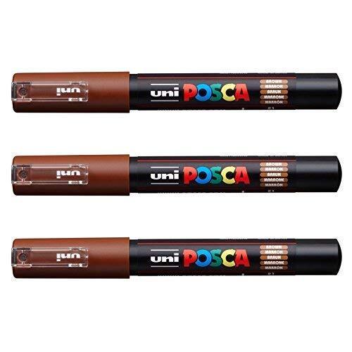 Posca PC-1M van Uni-Ball - Bruin [Pack van 3]