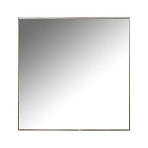 DRW Wandspiegel, vierkant, MDF-hout, licht eiken, 80 x 4 x 80 cm