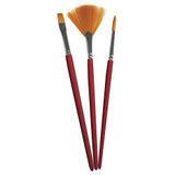 Rayher Hobby penselenset, gesorteerd, FSC 100%, synthetisch, bruin, 2.9 x 0.6 x 0.08 cm