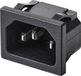 Tru Components TC-10088384 Prise d'appareil (froide) C14, montage vertical Nombre total de pôles : 3 10 A Noir 1 pièce(s)