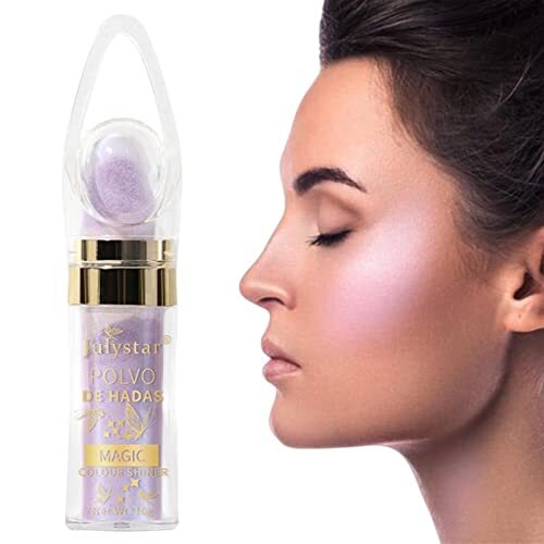 Zceplem Glitter voor gezicht | Highlighter Powder Stick met Sponge Head Body Glitter Powder Stick | Sparkle Patting Powder voor gezicht, ogen, lippen, haar en lichaam, kerstcadeaus voor meisjes