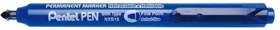 Pentel Viltstift NXS15 1mm Blauw | 12 stuks