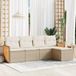 Maison Exclusive - Ensemble de meubles de jardin 5 pièces avec canapé et coussins, beige, en polyrotin