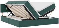 vidaXL LED-bed met matras, donkergroen, 180 x 200 cm, fluweel