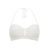 Annadiva Swim Tide Line ecru voorgevormde strapless bandeau bikinitop