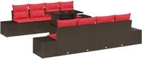 vidaXL Tuinbank - Metaal - Bruin en rood - 1 zitplaats