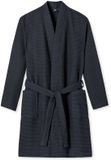 SCHIESSER Essentials badjas - heren badjas wafelpique antraciet
