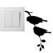 Mini-sticker Vogels op tak - H20 x B10 cm