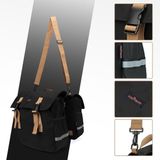Shenzhen Haorui Industrial Technology Co., Ltd. Sacoche de vélo double - Nylon - Hydrofuge - Bandoulière réglable - Noir