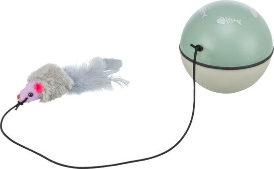Trixie Turbinio Ball with Motor and Mouse - Mint Green - 9x9x9 cm