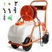 Gazonverstuiver à roues, pression réglable 0-90 PSI, réservoir de 60 litres, 8 têtes de pulvérisation, 2 lances de pulvérisation, couvercle à large ouverture pour le jardinage, le désherbage et la pulvérisation