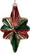 Clayre & Eef Kerstbal - Rood - Glas - 9x4x14 cm - Metallic - Met Hanger