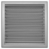 Aluminium grille de ventilation, 30x30 cm, avec lamelles réglables