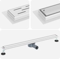 Tuyau de douche 2-en-1 avec siphon 360° argent 90 cm