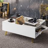 Asir Group Frida Salontafel | Wit | Rechthoekig | 90x63x34 cm