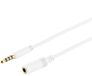 1aTTack.de 1,5m Witte 3,5mm TRRS Audio-verlengkabel