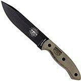 ESEE Model CM6 black survivalmes met kydex schede + riemclip