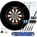 Cofi Dartbord, stalen darts, professioneel model met 6 dartpijlen met metalen punt, beschermende ring van EVA-materiaal, en een zeer dunne stalen spil