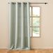 Douceur d'intérieur Gordijn met oogjes (140 x 260 cm), piana salie, polyester, metallic bedrukt