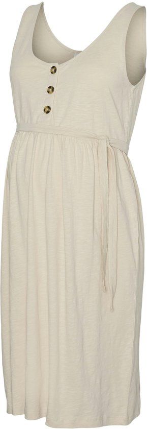 MAMALICIOUS MLIVY LIA SL JRS ABK DRESS 2F NOOS Dames Jurk XL Katoen French Oak