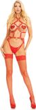 Leg Avenue Heart ring harness teddy M Rood