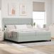Maison Exclusive - Lit boxspring avec tête de lit gris clair 200 x 200 cm, velours