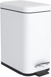 Relaxdays badkamer pedaalemmer, 5L soft-close, matte afwerking, uitneembare emmer, 29.5x14x26cm