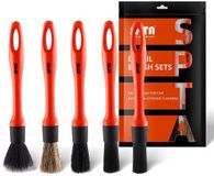 SPTA Detailing Brush Set 5 verschillende maten Premium natuurlijke haren gemengde vezels kunststof handvat Autodetailing borstels voor het reinigen van wielen, motor, interieur, ventilatieopeningen