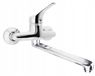 Deante Joko Serie - Robinet de cuisine - Chrome - Montage mural - Bec flexible