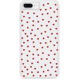 iPhone 8 Plus Pluie de Coeurs bedrukt siliconen hoesje