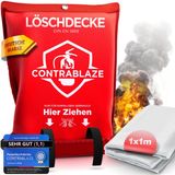 Merkloos Brandblusdeken Brandblusdeken nooddeken vuurdeken - 1 x 1 m - EN 1869 gecertificeerd - Hittebestendig glasvezel - Voor keuken en auto