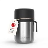 LARS NYSØM Vacuüm Geïsoleerde Voedselcontainer van Roestvrij Staal - Lekvrije Lunchpot voor Warme en Koude Gerechten, Brede Thermosbeker voor Soep, Werk & Reizen (Stainless Steel)
