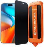 TORRAS Install Master Geschikt voor Apple iPhone 17 Pro Max - Privacy Glass - Screen Protector met Montage Frame