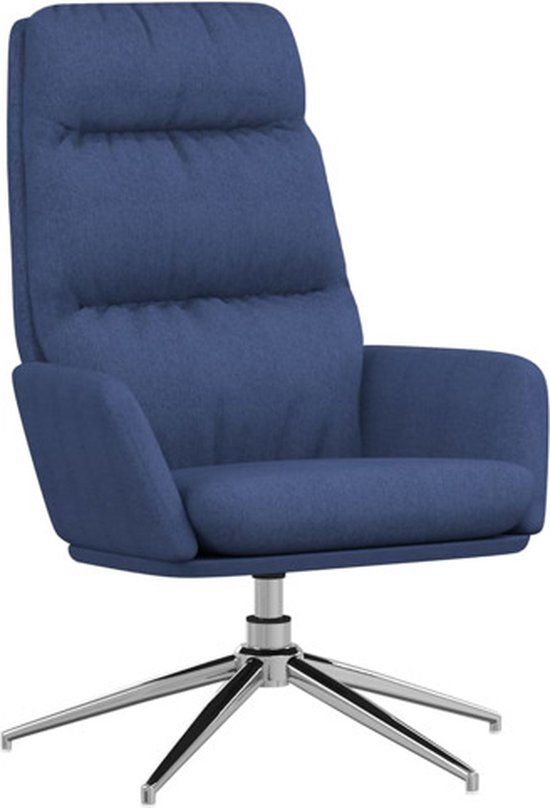 vidaXL Relaxstoel stof blauw