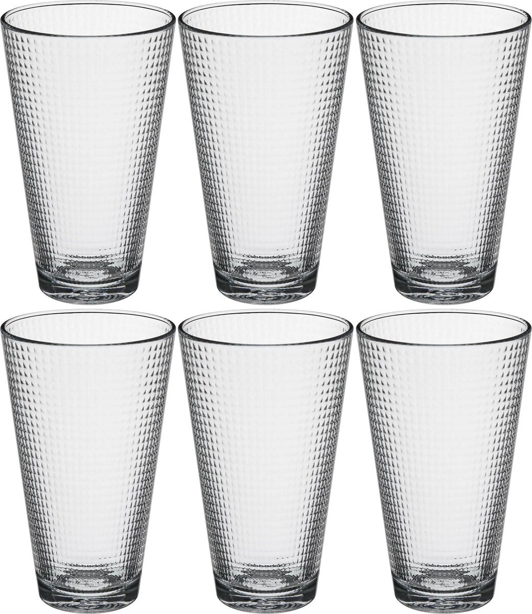 Secret de Gourmet Set van 12x stuks water/sap glazen Benit 340 ml van glas - Drinkglazen - Waterglazen