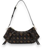 GUESS Allegra Shoulder Bag Espresso Logo donkerbruin