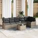 Prolenta Maison Exclusive Set van 7 tuinbankkussens, zwart, van polyrotan