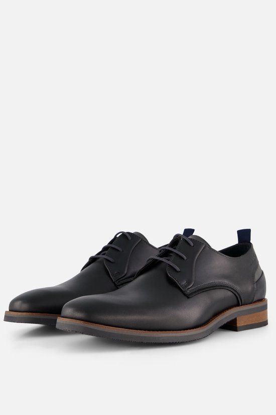 Van Lier Amalfi Veterschoenen zwart Leer