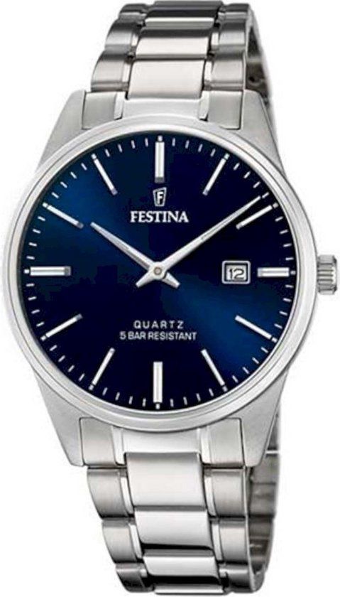 Festina F20511/3 Heren Horloge - Zilverkleurig - Mineraalglas - Quartz - 39.5 mm