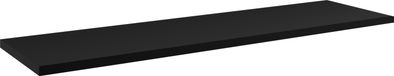 Astral Black Meuble de salle de bain 140 cm, noir, mat, MDF avec finition PVC, pour sous le lavabo, design moderne