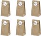 Merkloos / Sans marque Partydeco Bruiloft bedank zakjes - 60 stuks - met Thank You stickers - kraft papier - 8 x 18 x 6 cm