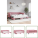 Vidaxl Canapé-lit avec lit gigogne et matelas rose 100x200 cm velours