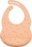 Nattou SILICONE Slabbetje met Opvangbakje - 21 cm - Perzik Patroon