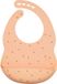 Nattou SILICONE Slabbetje met Opvangbakje - 21 cm - Perzik Patroon